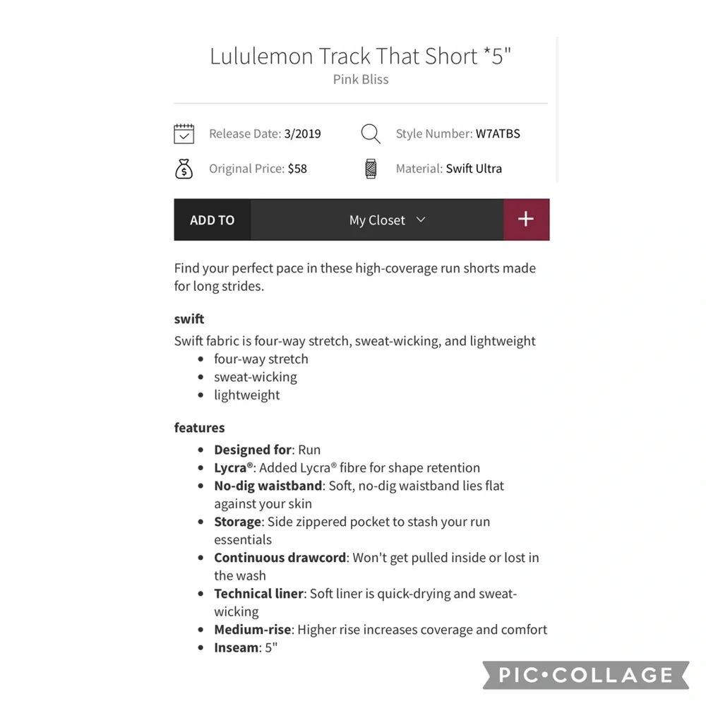 Lululemon Track That Short *5